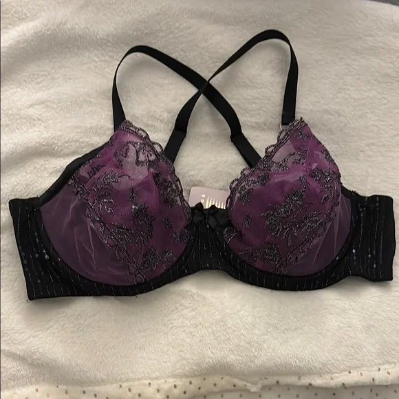 Elegant Purple Lace Bra - Picture 1 of 5
